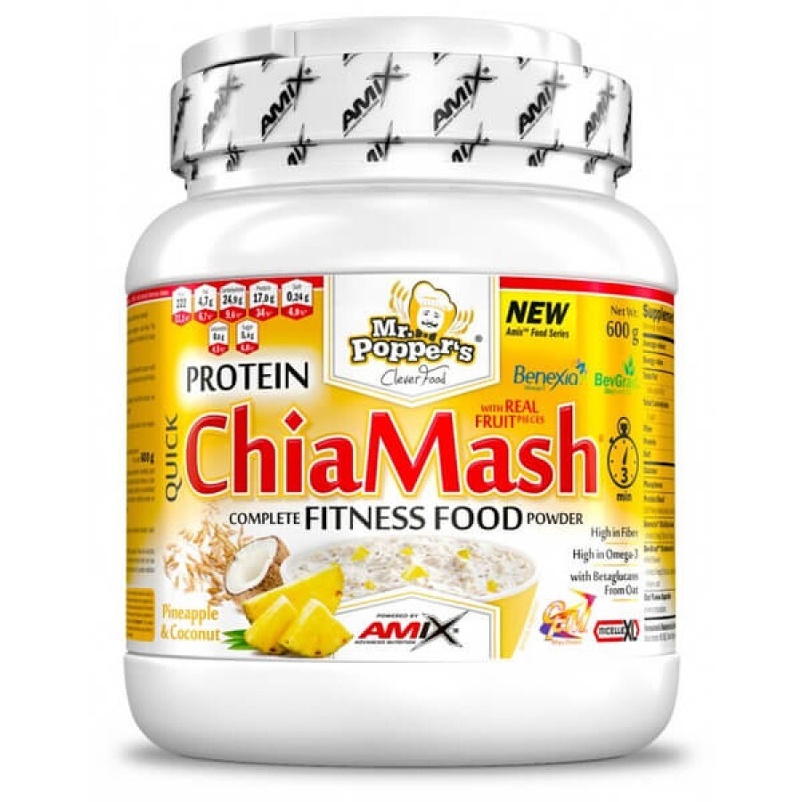 Протеиновая каша Amix Mr.Popper´s - Protein ChiaMash double chocolate, 600 г: цены и характеристики