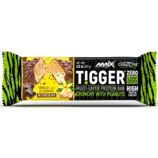 Протеиновый батончик Amix TiggerZero Multi-Layer Protein Bar Vanilla & Caramel, 60 г