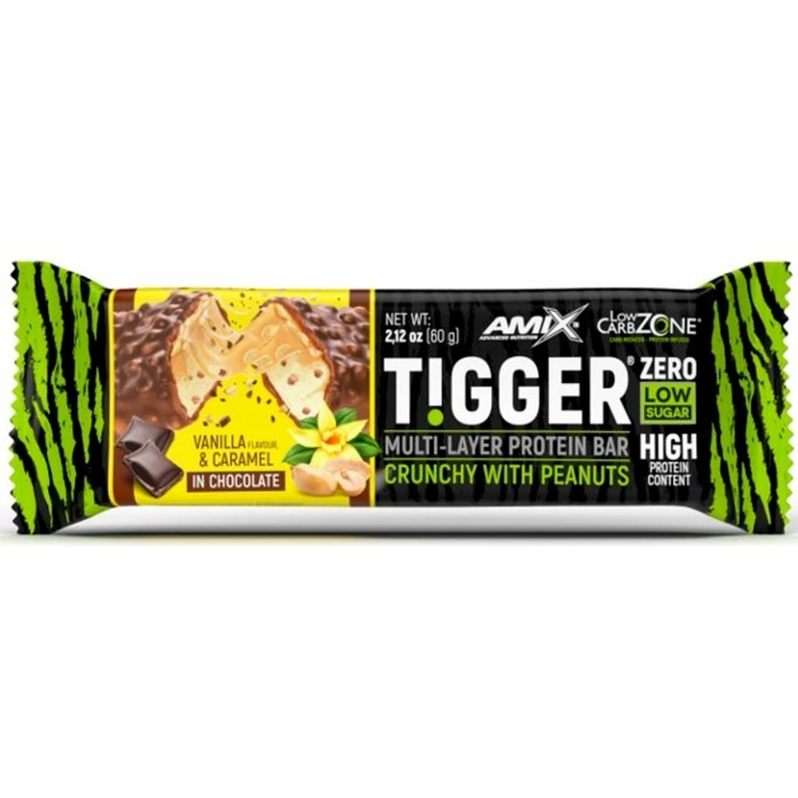 Протеиновый батончик Amix TiggerZero Multi-Layer Protein Bar Vanilla & Caramel, 60 г: цены и характеристики