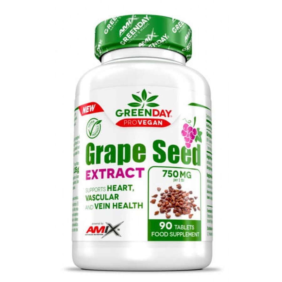 Растительный комплекс Amix GreenDay ProVegan Grape Seed Extract, 90 таблеток: цены и характеристики