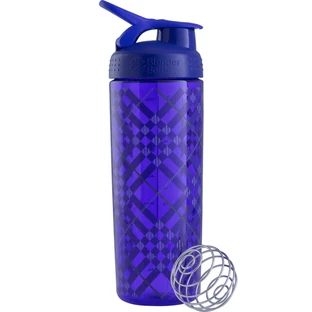 Шейкер BlenderBottle Sleek Purple Tratan Plaid з кулькою, 820 мл