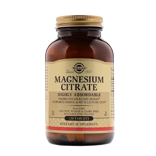Цитрат Магния, Magnesium Citrate, Solgar, 120 таблеток