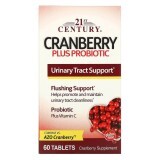 Журавлина з пробіотиком, Cranberry Plus Probiotic, 21st Century, 60 таблеток