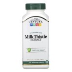 Розторопша, Стандартизований екстракт, Standardized Milk Thistle Extract, 21st Century, 200 вегетаріанських капсул: ціни та характеристики