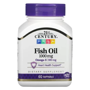 Риб'ячий жир, 1000 мг, Fish Oil, 21st Century, 60 желатинових капсул