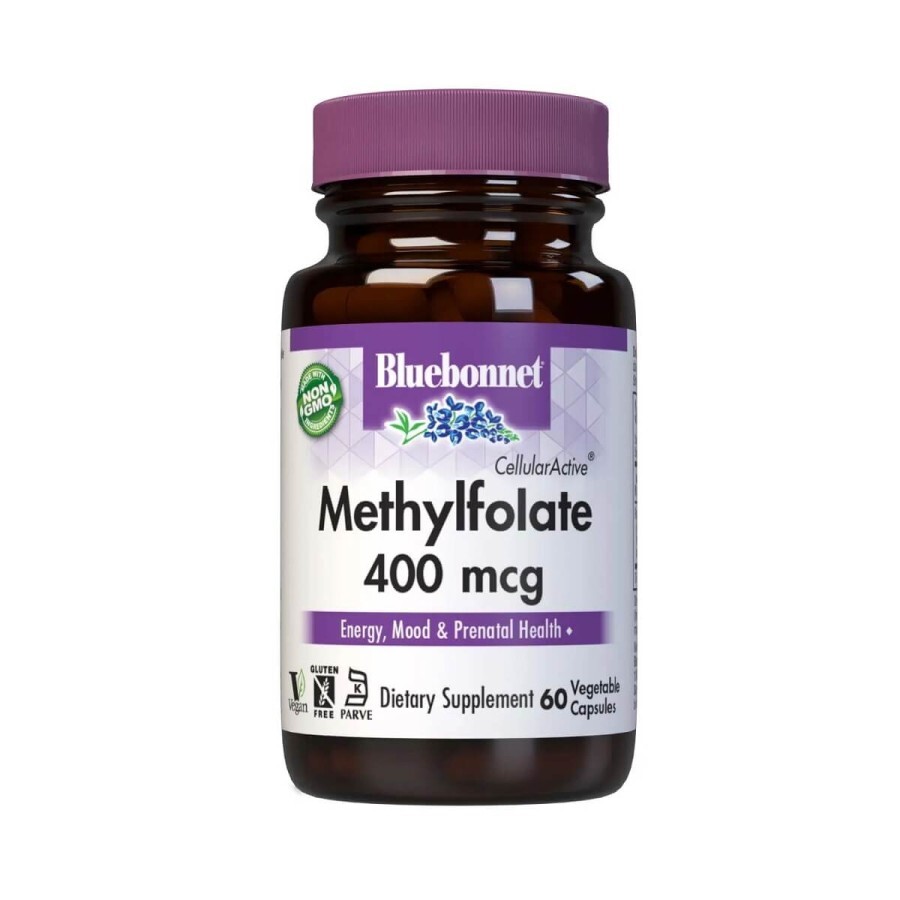 Метилфолат (B9) 400мкг, Cellular Active, Methylfolate, Bluebonnet Nutrition, 60 вегетарианских капсул: цены и характеристики