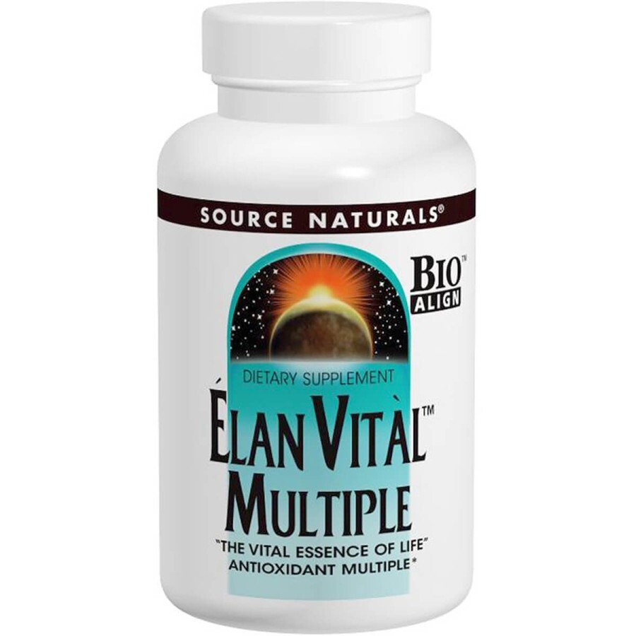 Мультивітаміни, Elan Vital Multiple, Source Naturals, 90 таблеток: ціни та характеристики