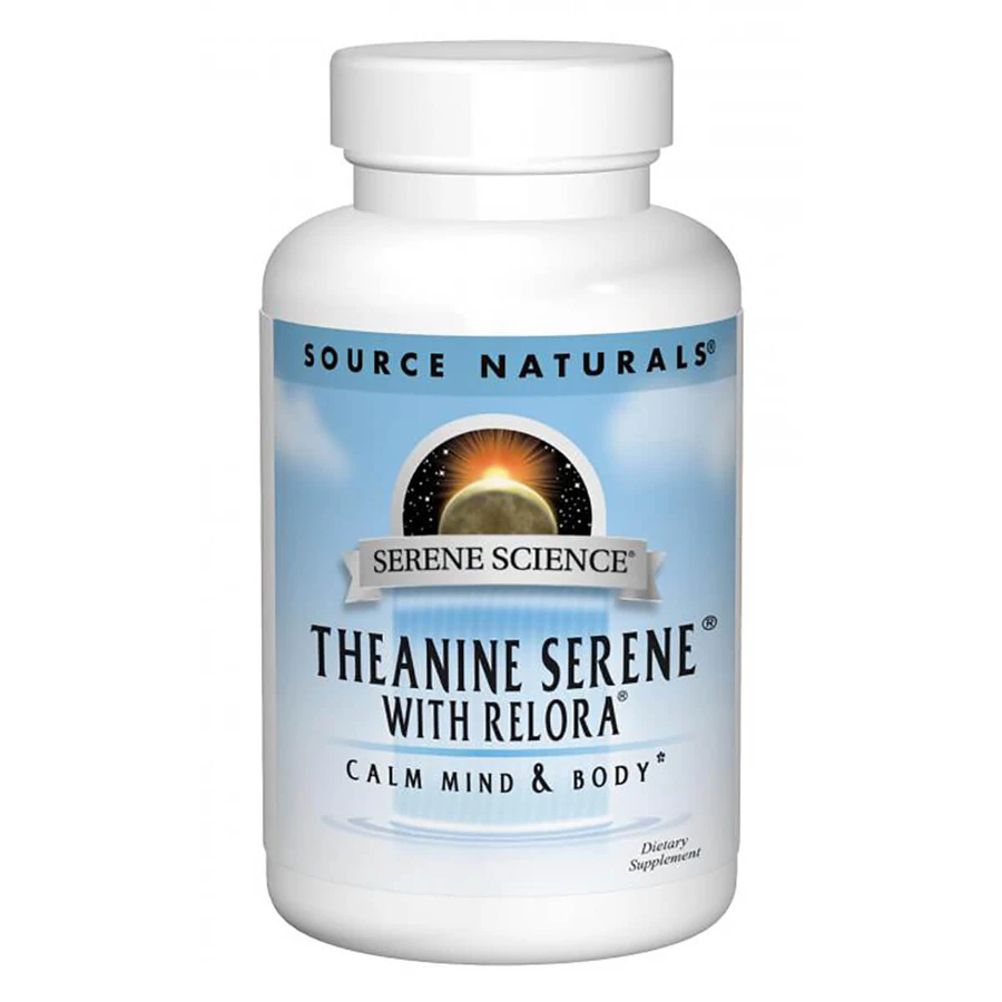 Теанин с Релорой, Serene Science, Source Naturals, 60 таблеток: цены и характеристики