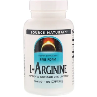 L-Аргинин 500мг, Source Naturals, 100 капсул