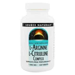 L-Аргінін L-Цитруліновий Комплекс 1000мг, Source Naturals, 120 таблеток