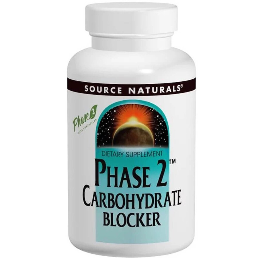 Белая Фасоль Фаза 2, Phase 2 Carbohydrate Blocker, Source Naturals, 500 мг, 60 таблеток: цены и характеристики
