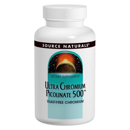 Ультра Хром Піколінат 500 мкг, Ultra Chromium Picolinate, Source Naturals, 60 таблеток