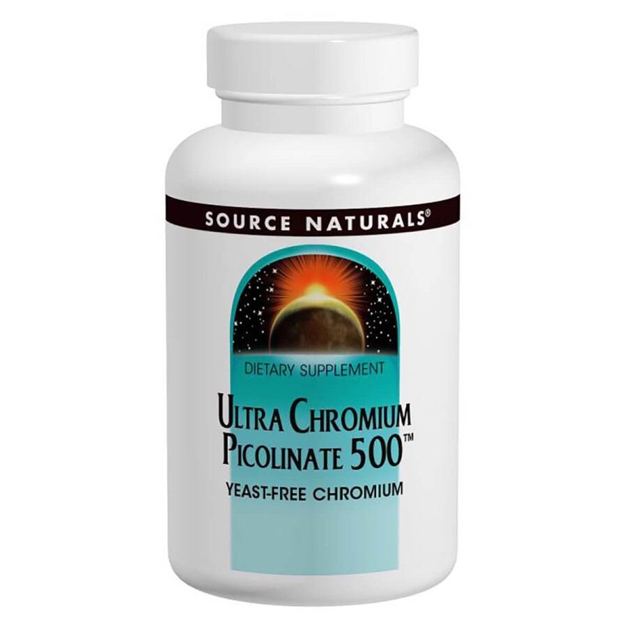 Ультра Хром Пиколинат 500 мкг, Ultra Chromium Picolinate, Source Naturals, 60 таблеток: цены и характеристики