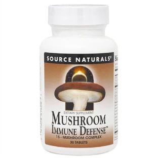 Комплекс из 15 Разновидностей Грибов, Mushroom Immune Defense, Source Naturals, 30 таблеток