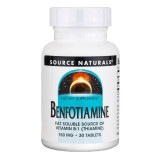 Бенфотіамін, 150 мг, Benfotiamine, Source Naturals, 30 таблеток