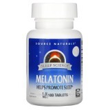 Мелатонін 1мг, Sleep Science, Source Naturals, 100 таблеток