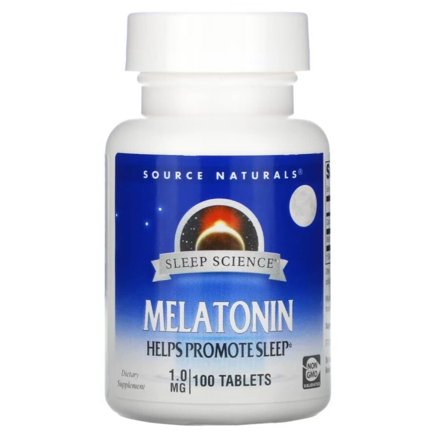 Мелатонин 1мг, Sleep Science, Source Naturals, 100 таблеток: цены и характеристики