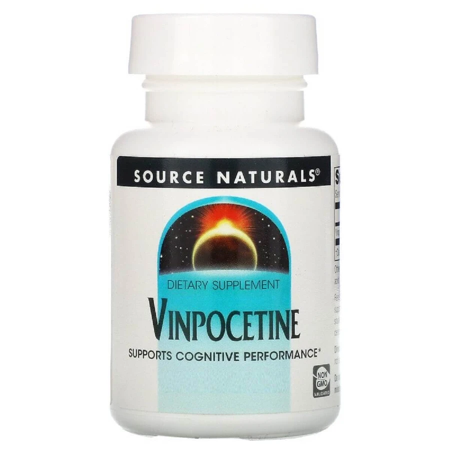 Вінпоцетин, 10 мг, Vinpocetine, Source Naturals, 60 таблеток: ціни та характеристики