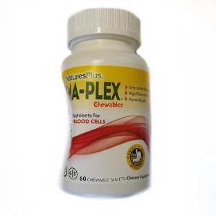УЦІНКА Комплекс для підтримки Оптимального Здоров'я Крові, Hema-Plex, Natures Plus, Ягідне Асорті, 60 жувальних пастилок (вм'ятини)