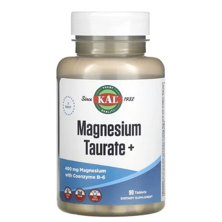 Таурат Магнію, Magnesium Taurate +, KAL, 400 мг, 90 таблеток: ціни та характеристики