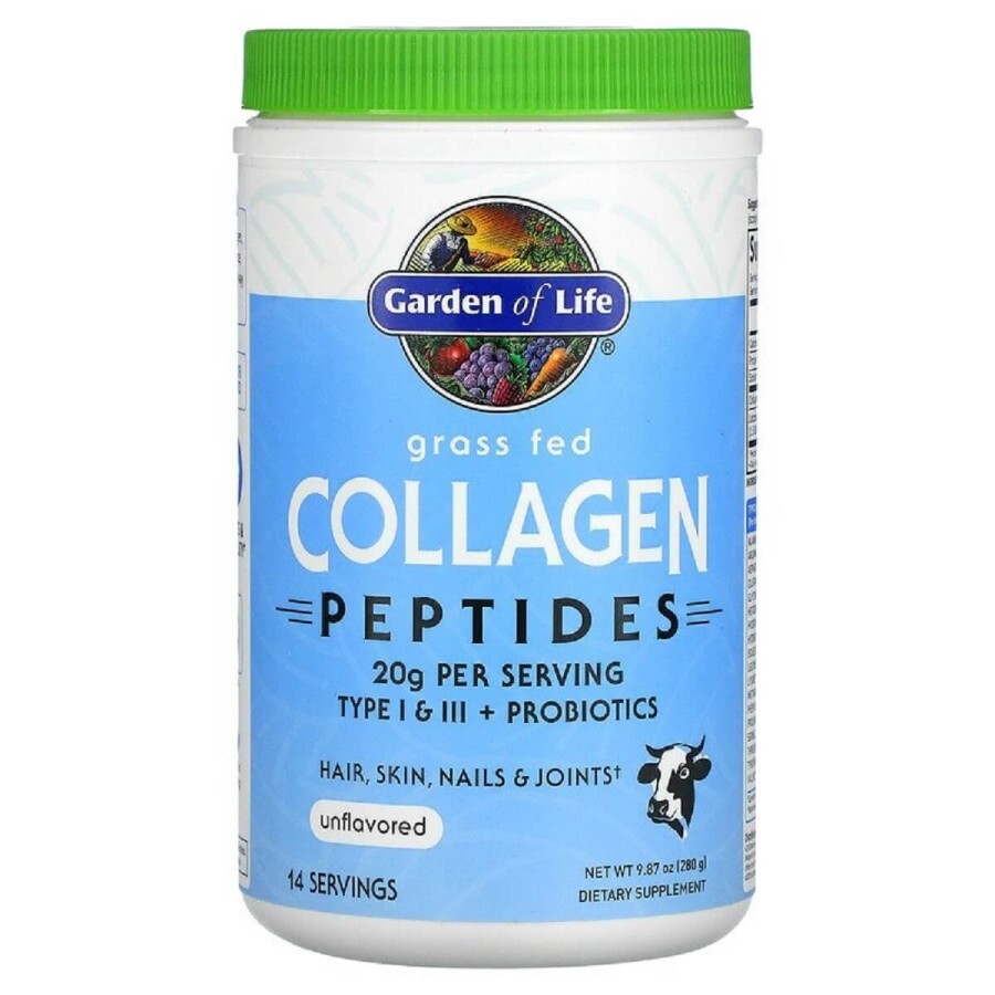 Порошок колагенових пептидів, Grass Fed Collagen Peptides, Garden of Life, 280 гр: ціни та характеристики