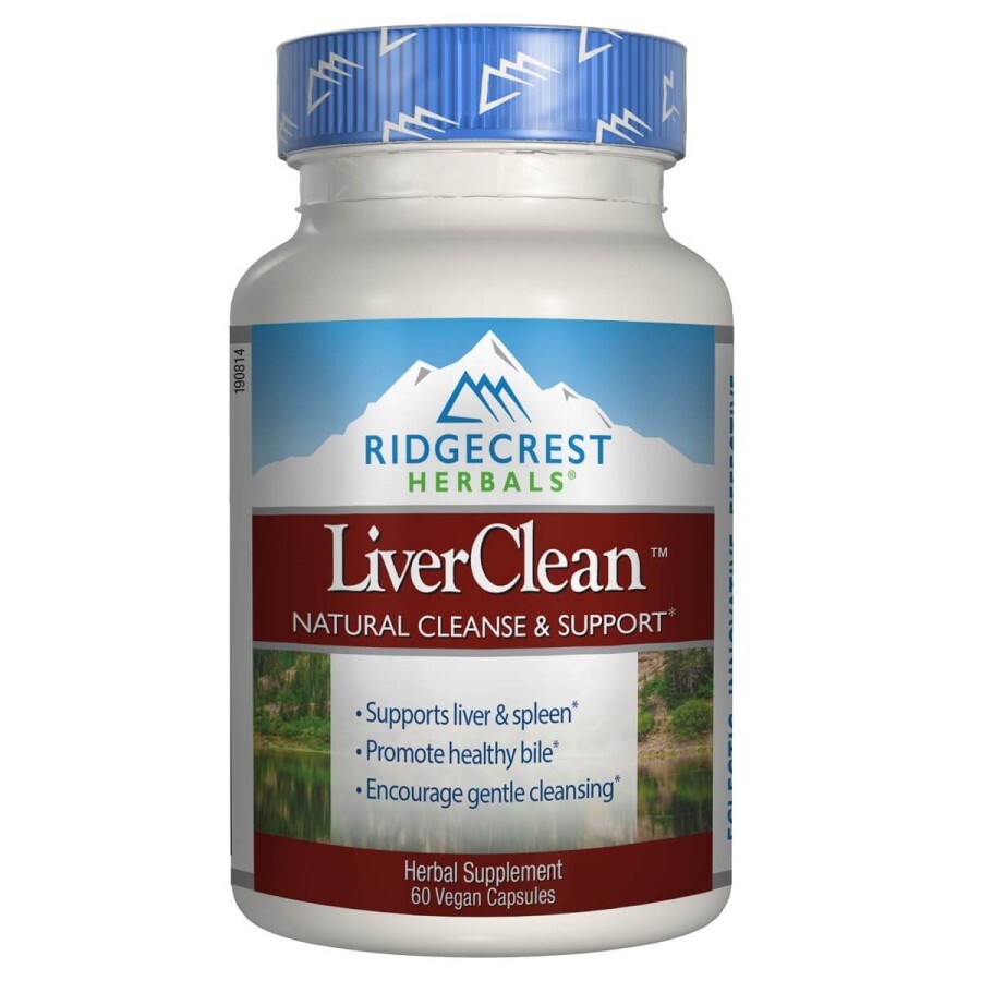 Натуральний Комплекс для Підтримки та Захисту Печінки, LiverClean, RidgeCrest Herbals, 60 вегетаріанських капсул: ціни та характеристики