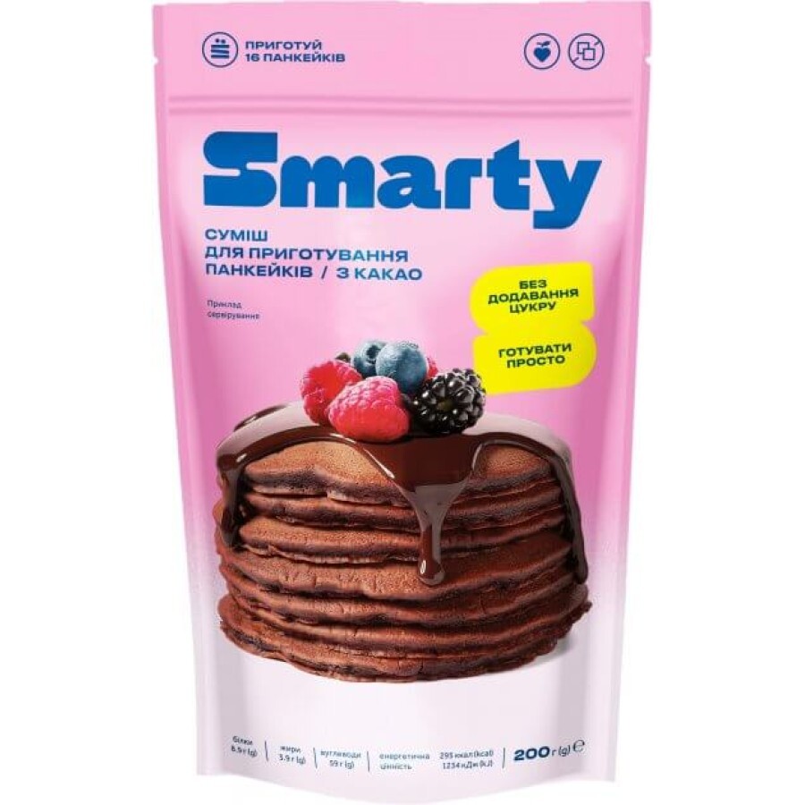 Смесь для приготовления панкейков Smarty Family с какао 200 г: цены и характеристики
