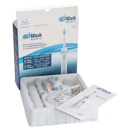 Електрична зубна щітка SOWASH Sonicare + 4 насадки в комплекті: ціни та характеристики