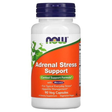 Підтримка надниркових залоз при стресі, Adrenal Stress Support, Now Foods, 90 вегетаріанських капсул