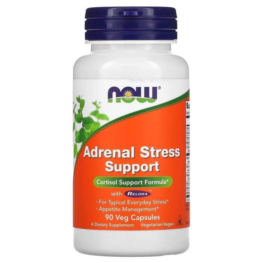 Підтримка надниркових залоз при стресі, Adrenal Stress Support, Now Foods, 90 вегетаріанських капсул: ціни та характеристики