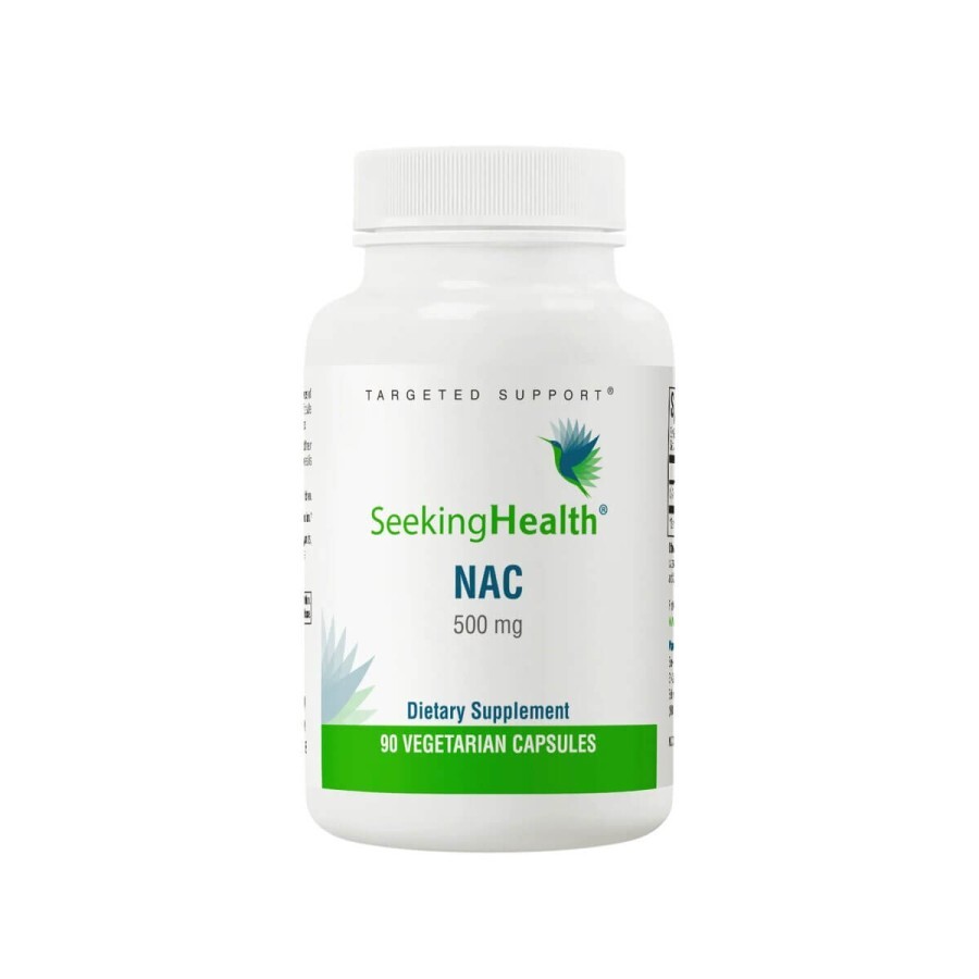 NAC (N-Ацетил-L-Цистеїн), 500 мг, N-Acetyl-L-Cysteine, Seeking Health, 90 вегетаріанських капсул: ціни та характеристики