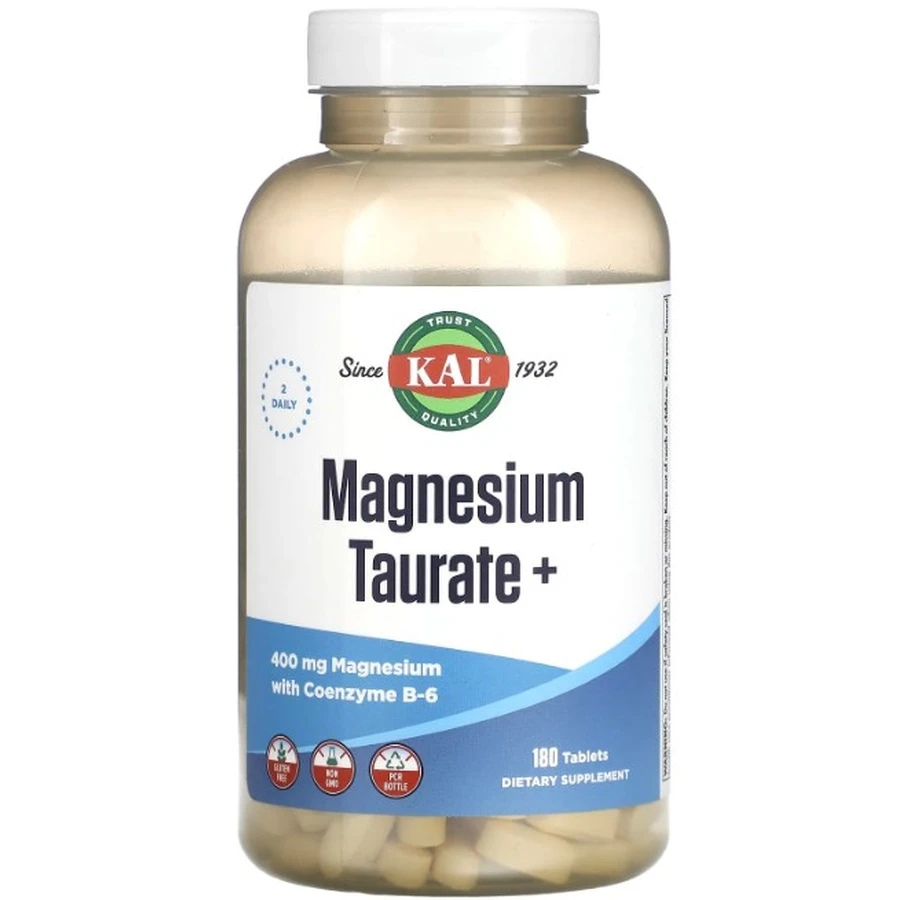 Таурат Магнію 400 мг, Magnesium Taurate+, KAL, 180 таблеток: ціни та характеристики