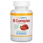B-Комплекс, вкус клубники, B Complex Gummies, California Gold Nutrition, 45 жевательных конфет: цены и характеристики
