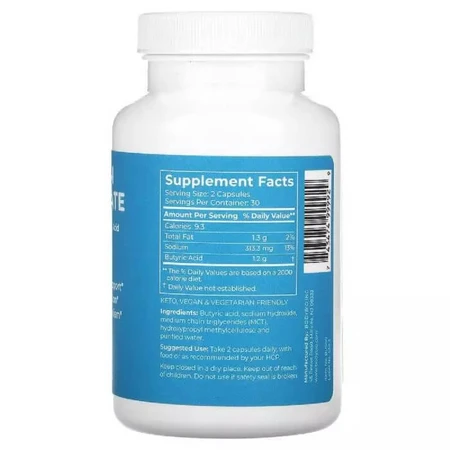 Бутират натрію, Sodium Butyrate, BodyBio, 60 капсул: ціни та характеристики