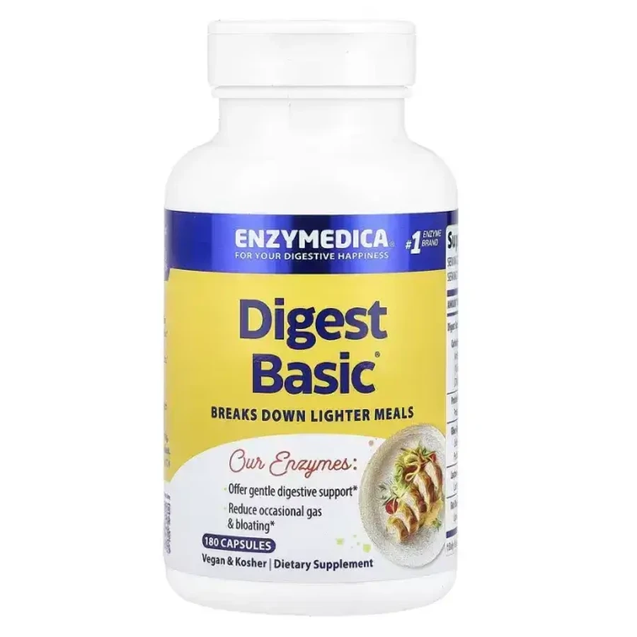 Травні Ферменти (Формула Ензимів), Digest Basic, Enzymedica, 180 капсул: ціни та характеристики