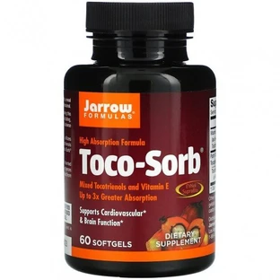 Вітамін Е, Jarrow Formulas "Toco-Sorb" і змішані токотрієноли (60 гельових капсул)