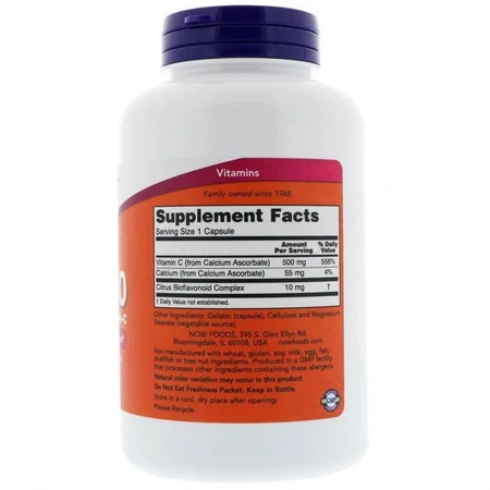 Вітамін С та аскорбат кальцію, C-500 Calcium Ascorbate-C, Now Foods, 100 капсул: ціни та характеристики
