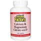 Цитрат Кальцію Магнію, Вітамін D, Calcium &amp; Magnesium Citrate, With D, Natural Factors, 180 Таблеток