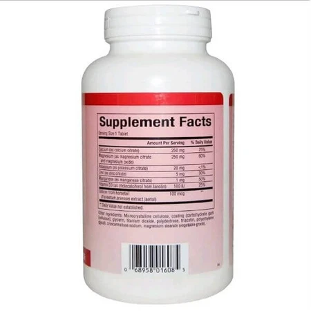 Цитрат Кальцію Магнію, Вітамін D, Calcium & Magnesium Citrate, With D, Natural Factors, 180 Таблеток: ціни та характеристики