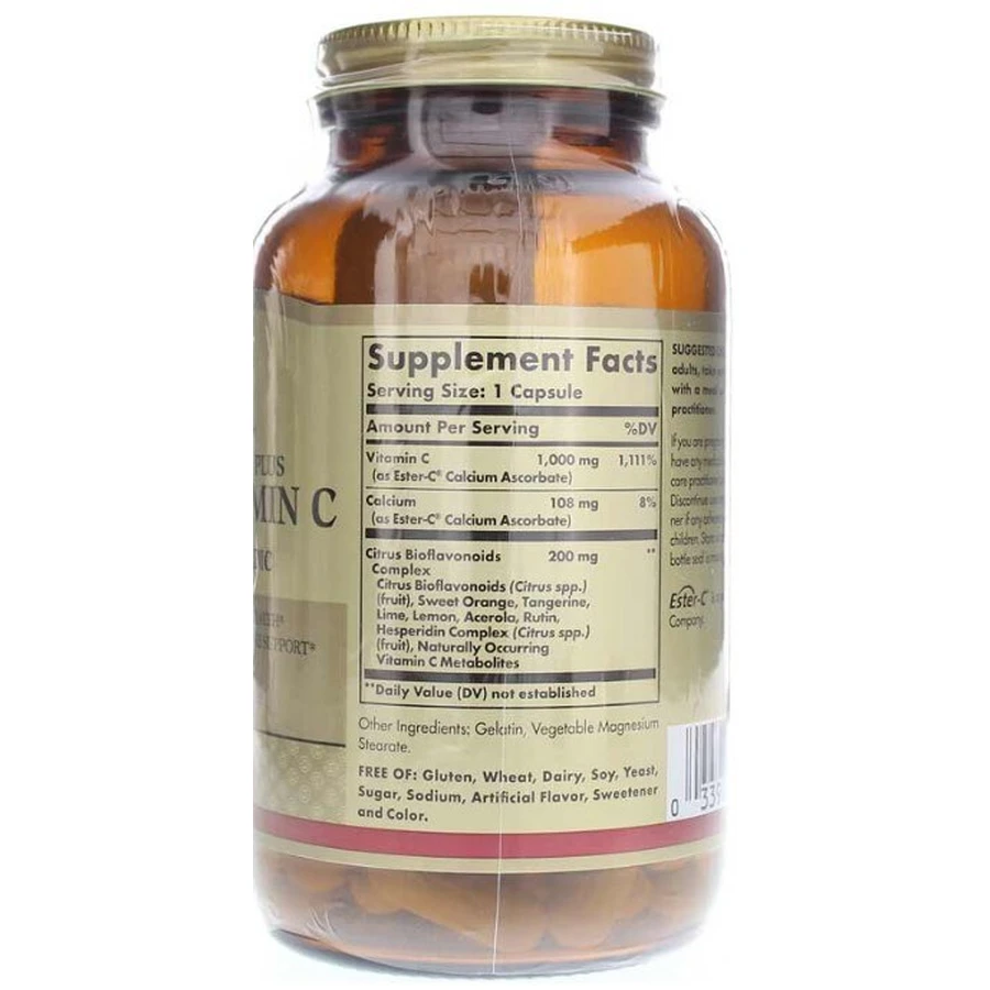Естер-С плюс, Ester-C Plus, Solgar, вітамін C, 1000 мг, 50 капсул: ціни та характеристики