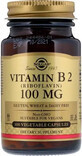 Вітамін B2 (рибофлавін), Vitamin B2 (Riboflavin), 100 мг, Solgar, 100 вегетаріанських капсул