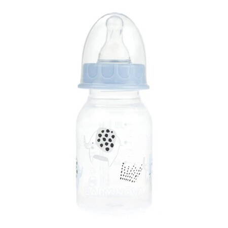 Пляшечка пластикова Baby-Nova "Декор", 120 мл для хлопчиків