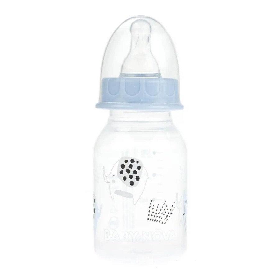 Пляшечка пластикова Baby-Nova "Декор", 120 мл для хлопчиків: ціни та характеристики