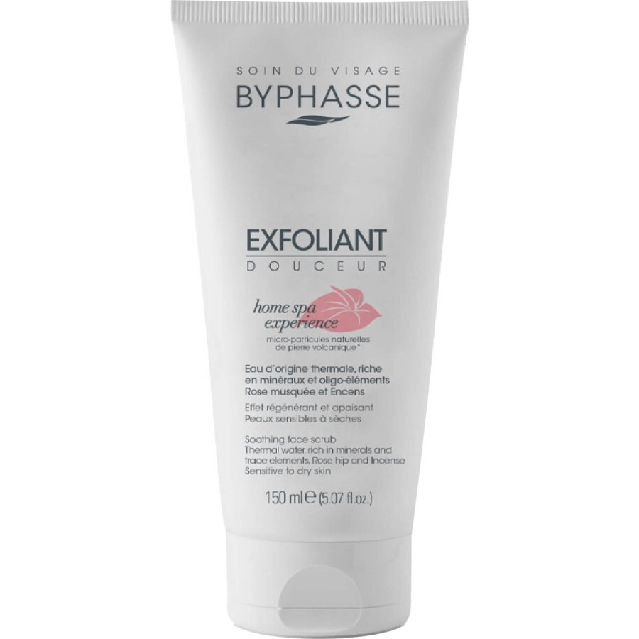 Скраб для обличчя BYPHASSE Home Spa Experience заспокійливий для чутливої та сухої шкіри 150 мл: ціни та характеристики