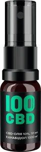 CBD-масло 10%, спрей оральный, 60 доз, 10 мл в стеклянном флаконе, мята
