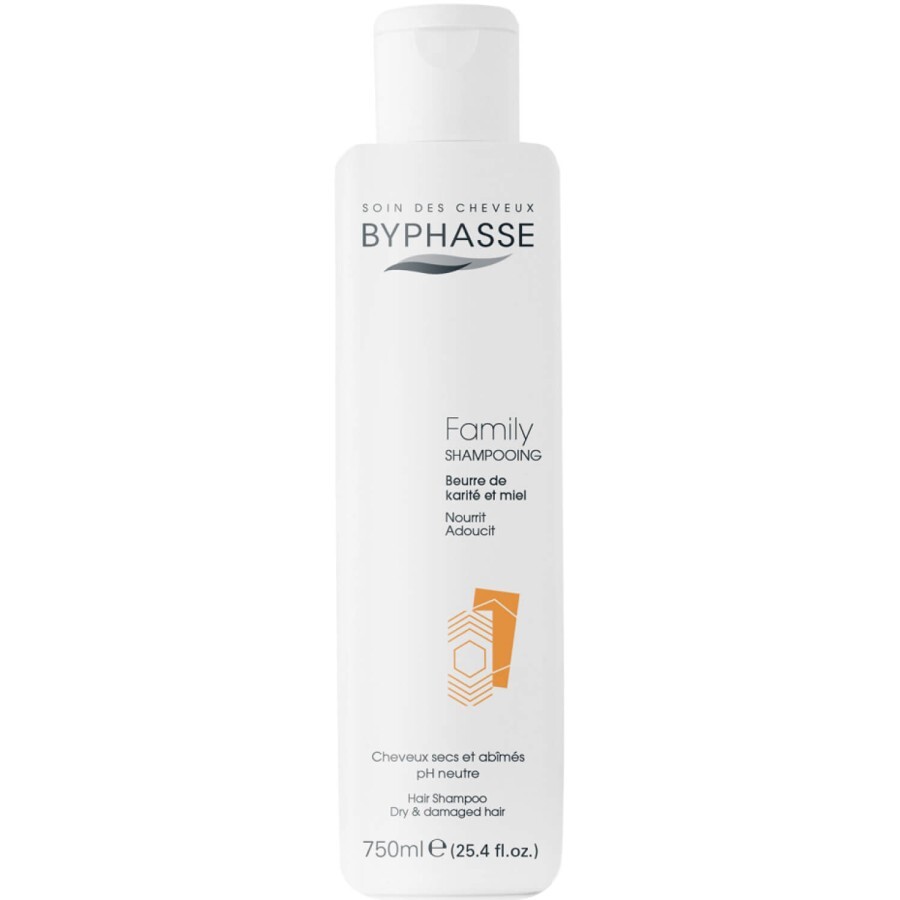 Шампунь для сухих и поврежденных волос BYPHASSE с медом и маслом карите 750 мл: цены и характеристики