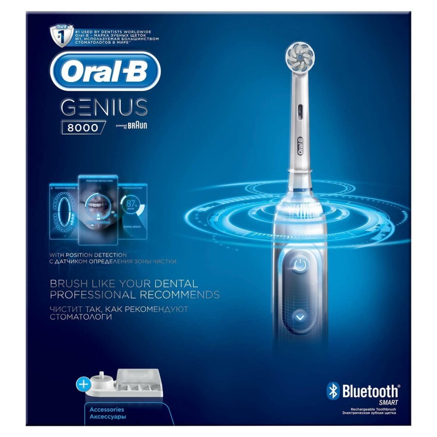 Зубная щетка электрическая ORAL-B Genius 8000/D701.515.5XC тип 3757 + чехол: цены и характеристики