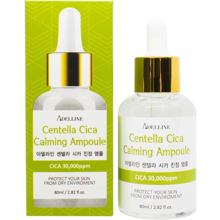 Сироватка для обличчя ADELLINE Cica Calming Ampoule з центеллою поживна і заспокійлива 80 мл: ціни та характеристики