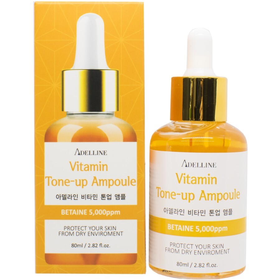 Сироватка для обличчя ADELLINE Vitamin Tone-Up Ampoule з вітамінами ефект сяйва 80 мл: ціни та характеристики