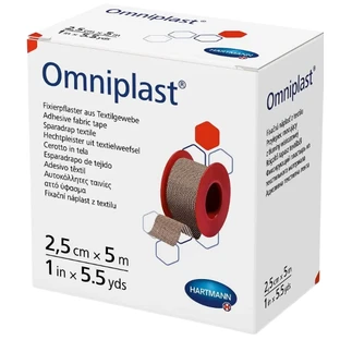 Пластырь фиксирующий текстильный Omniplast 2,5 см х 5 м